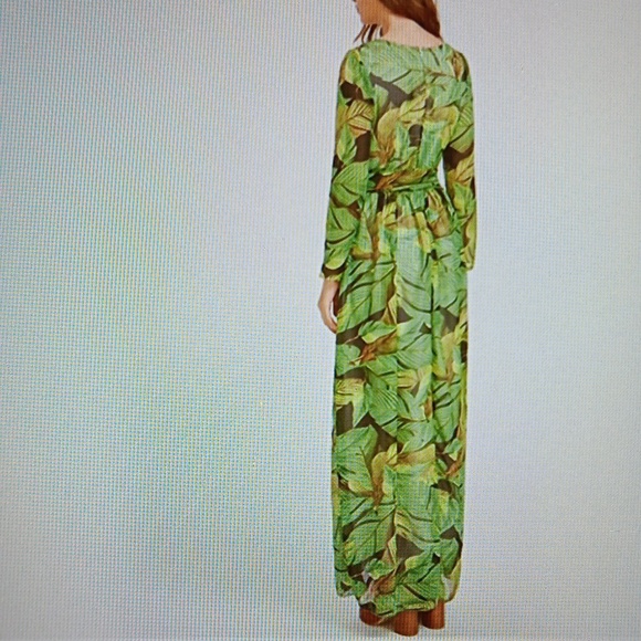 🔹️Palm Leaf Maxi Dress - Picture 13 of 13